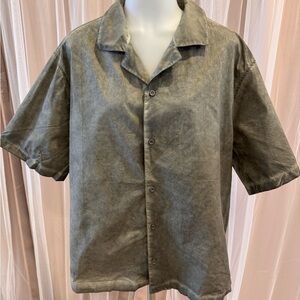 Fashion Nova Casual Button Down Shirt in Gray